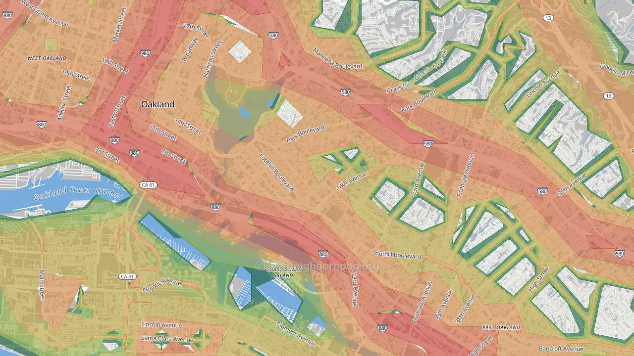 94606, CA Map of Noise Levels in 94606