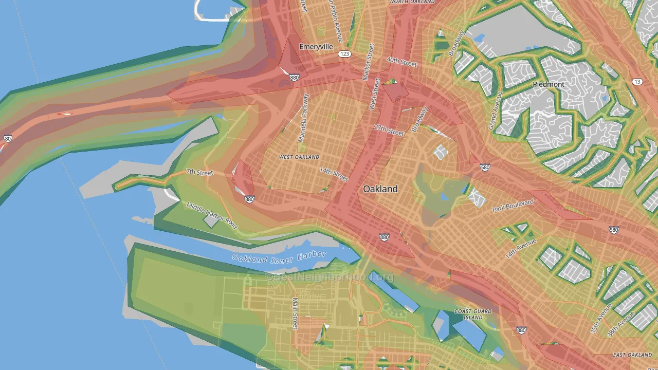 94607, CA Map of Noise Levels in 94607