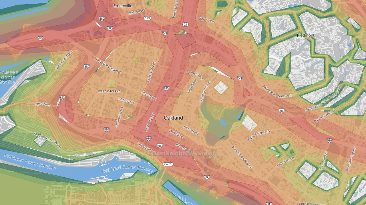 94612, CA Map of Noise Levels in 94612