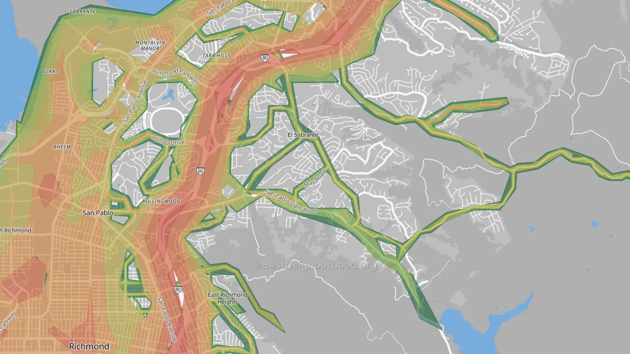 94803, CA Map of Noise Levels in 94803