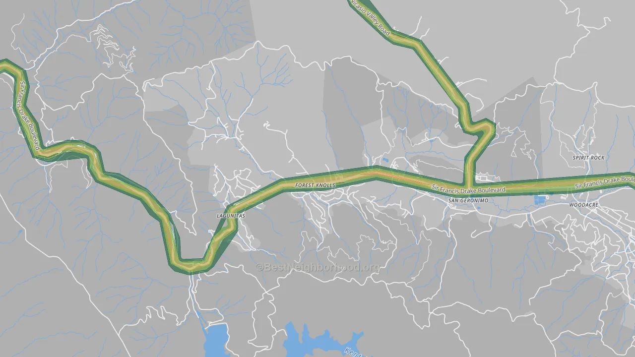 94933, CA Map of Noise Levels in 94933