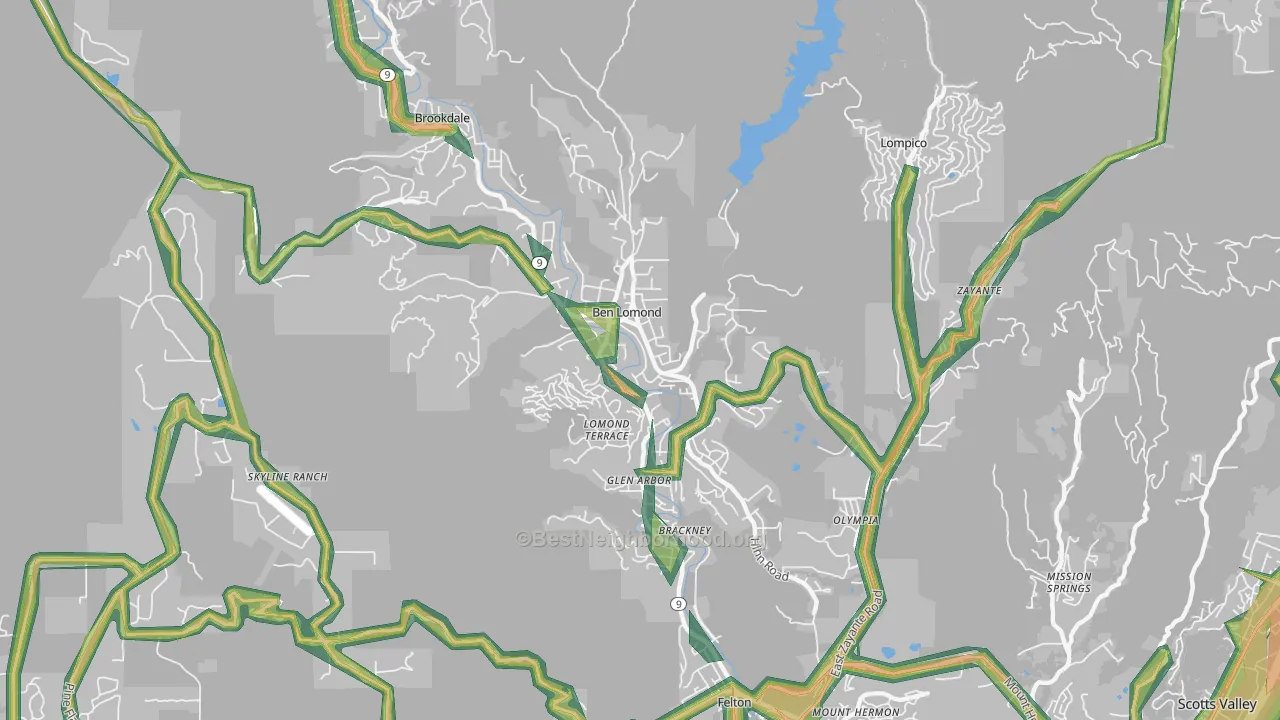 95005, CA Map of Noise Levels in 95005