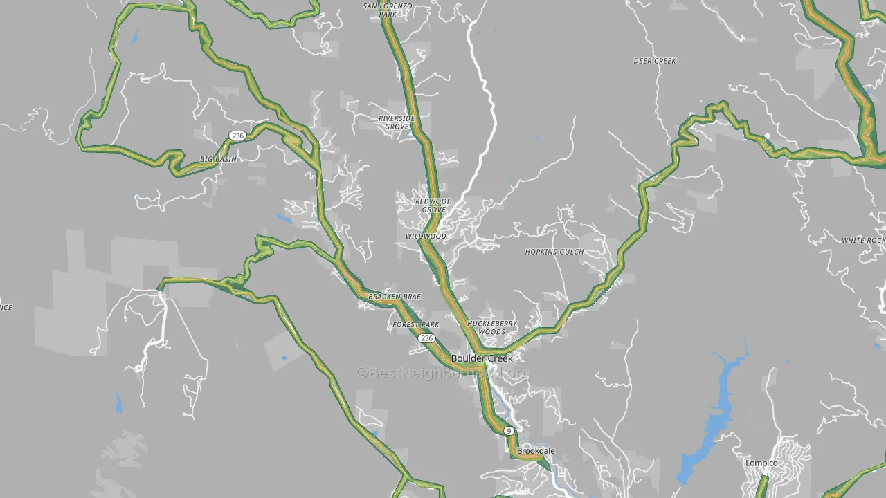 95006, CA Map of Noise Levels in 95006