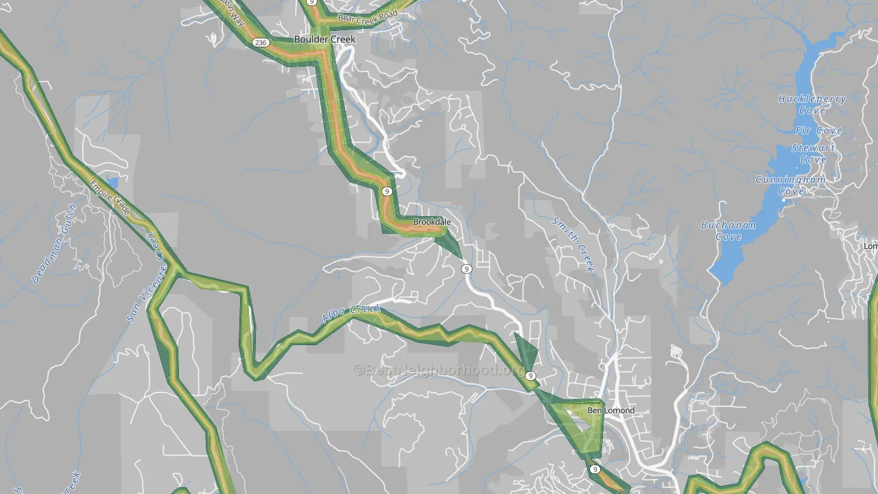 95007, CA Map of Noise Levels in 95007