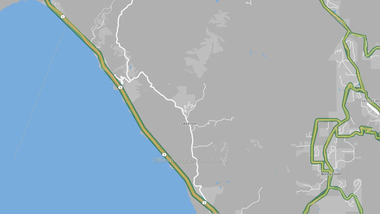 95017, CA Map of Noise Levels in 95017