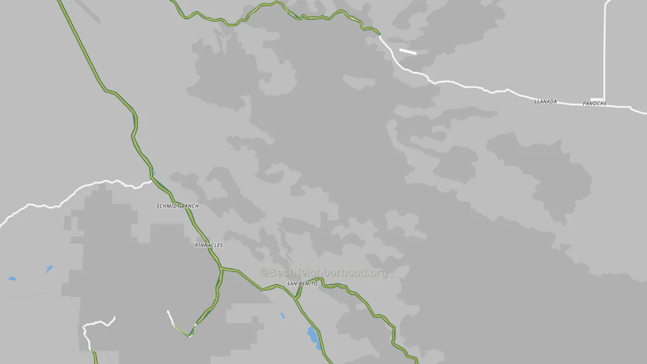 95043, CA Map of Noise Levels in 95043
