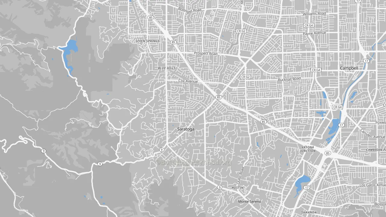 95070, CA Map of Noise Levels in 95070