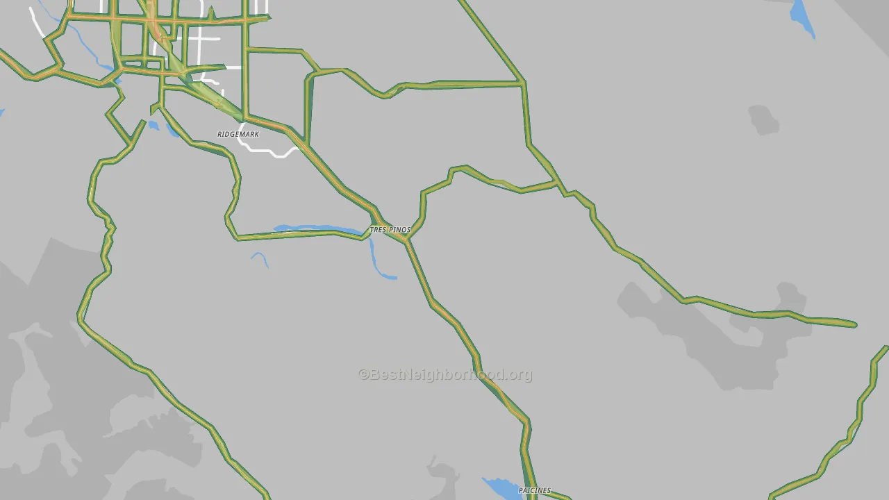 95075, CA Map of Noise Levels in 95075