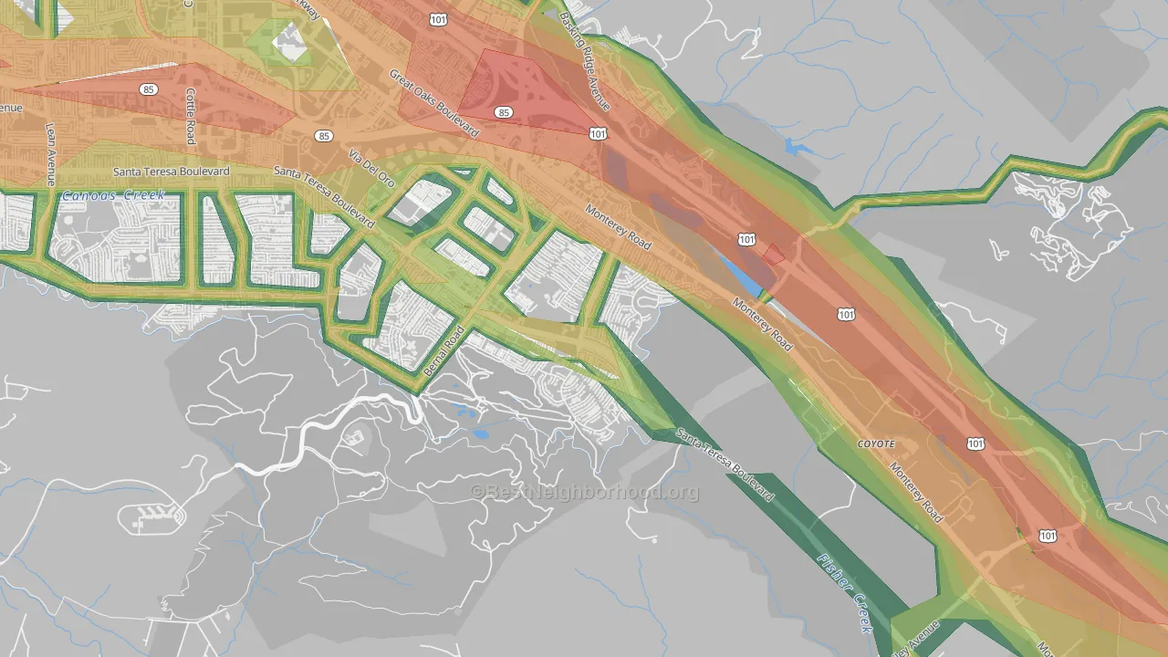 95139, CA Map of Noise Levels in 95139