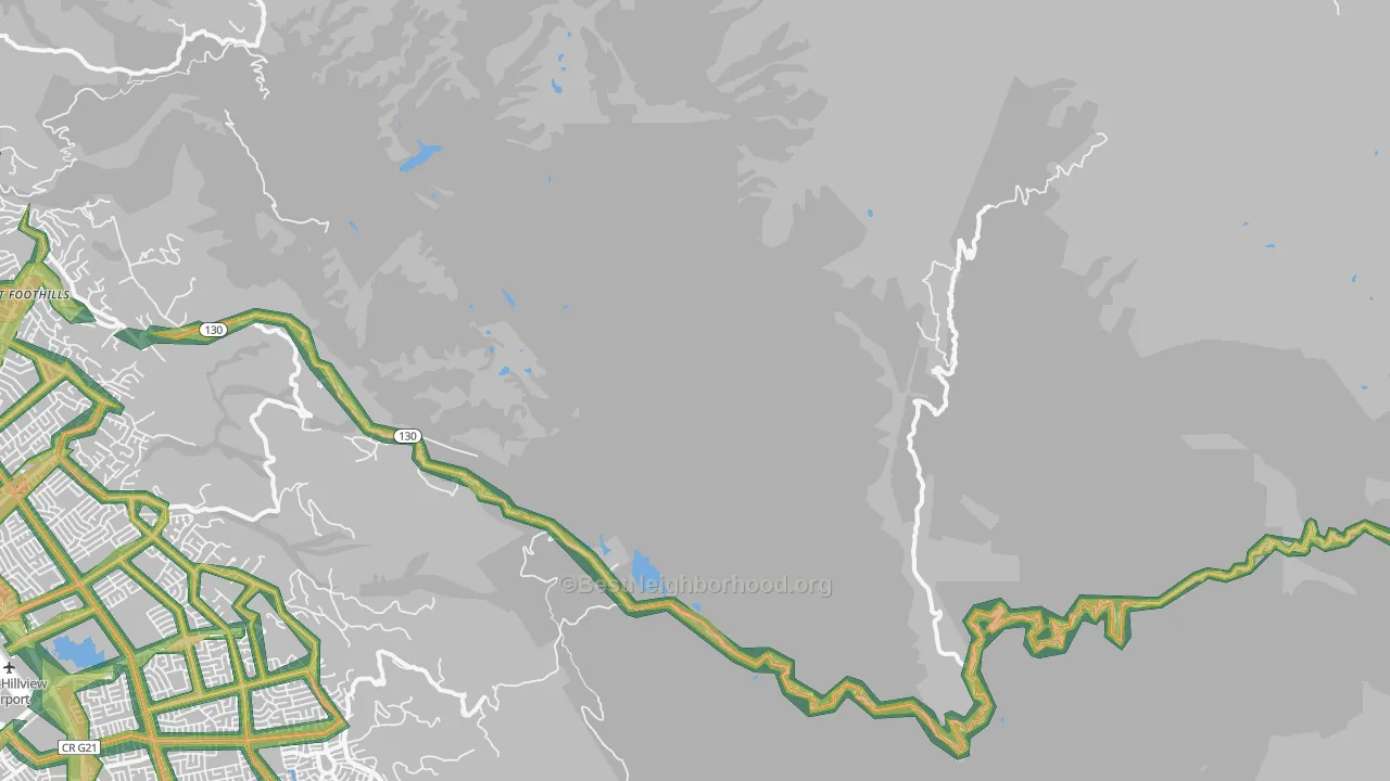 95140, CA Map of Noise Levels in 95140