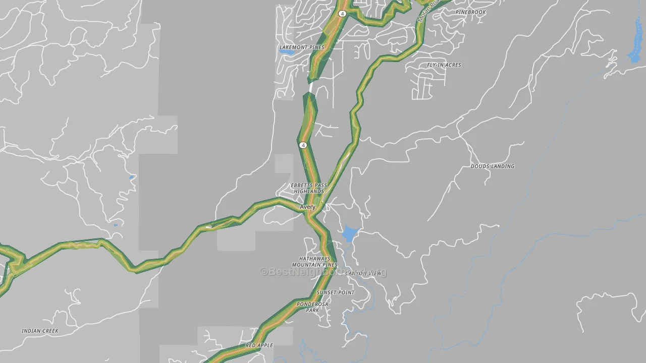 95224, CA Map of Noise Levels in 95224