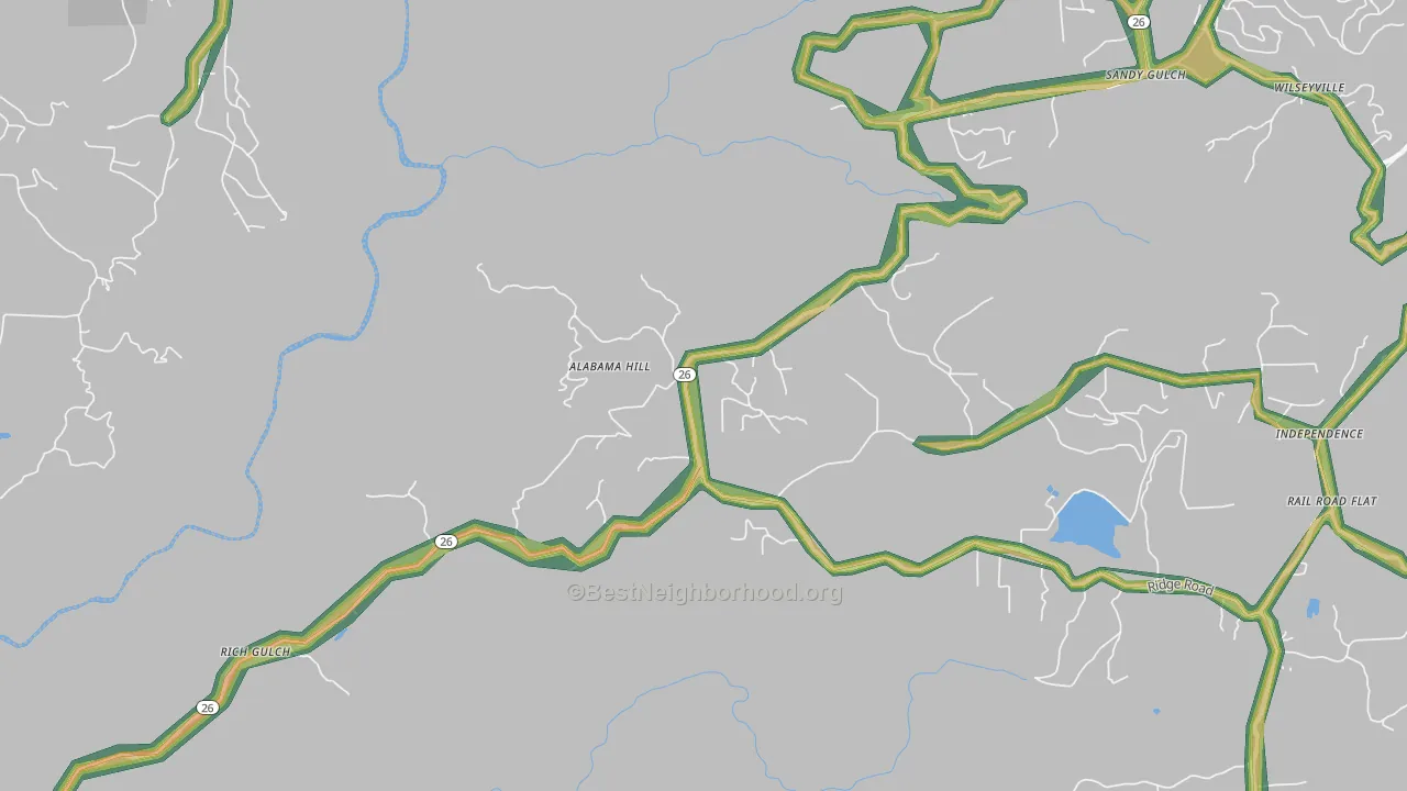 95232, CA Map of Noise Levels in 95232