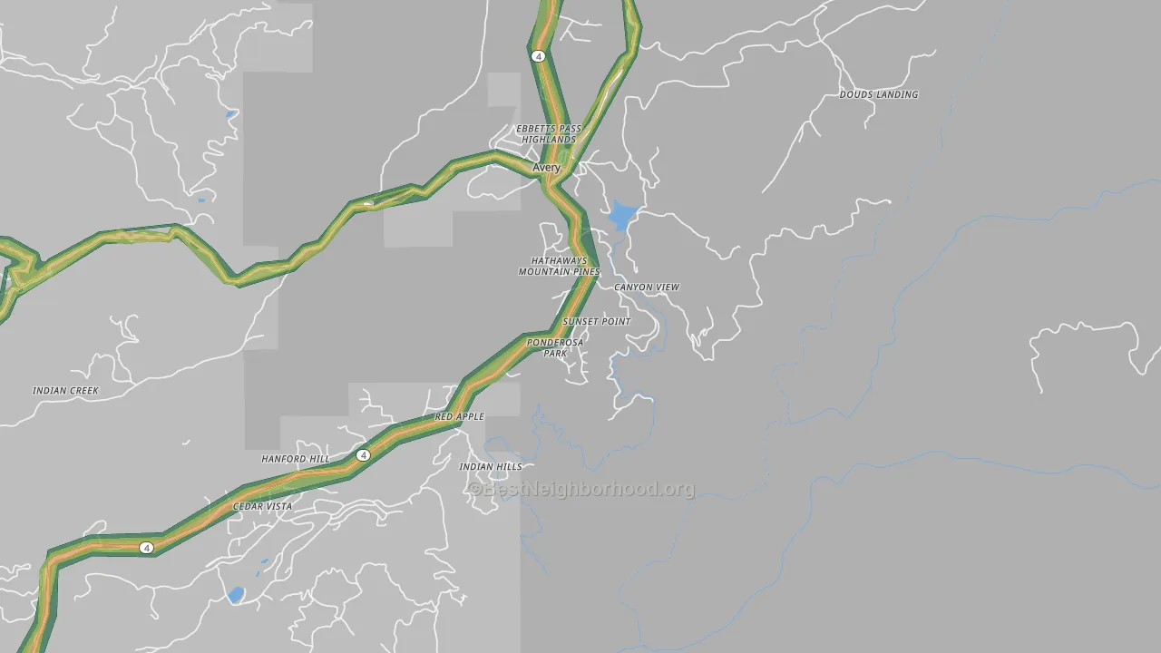 95233, CA Map of Noise Levels in 95233