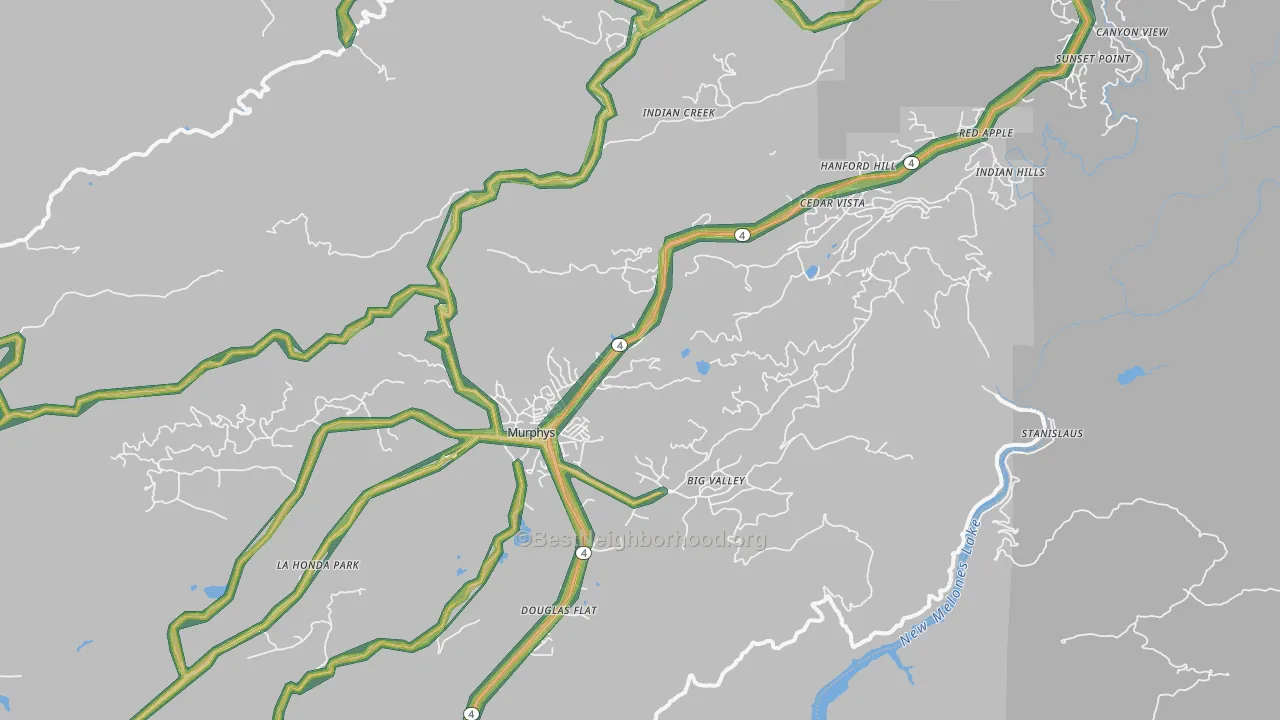 95247, CA Map of Noise Levels in 95247
