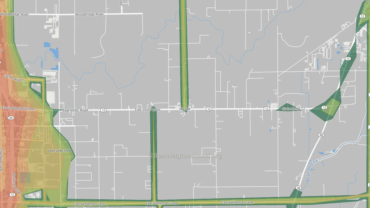 95253, CA Map of Noise Levels in 95253
