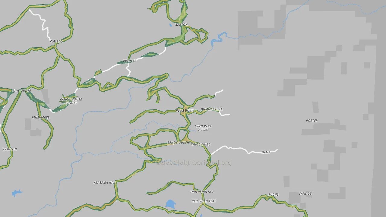 95255, CA Map of Noise Levels in 95255