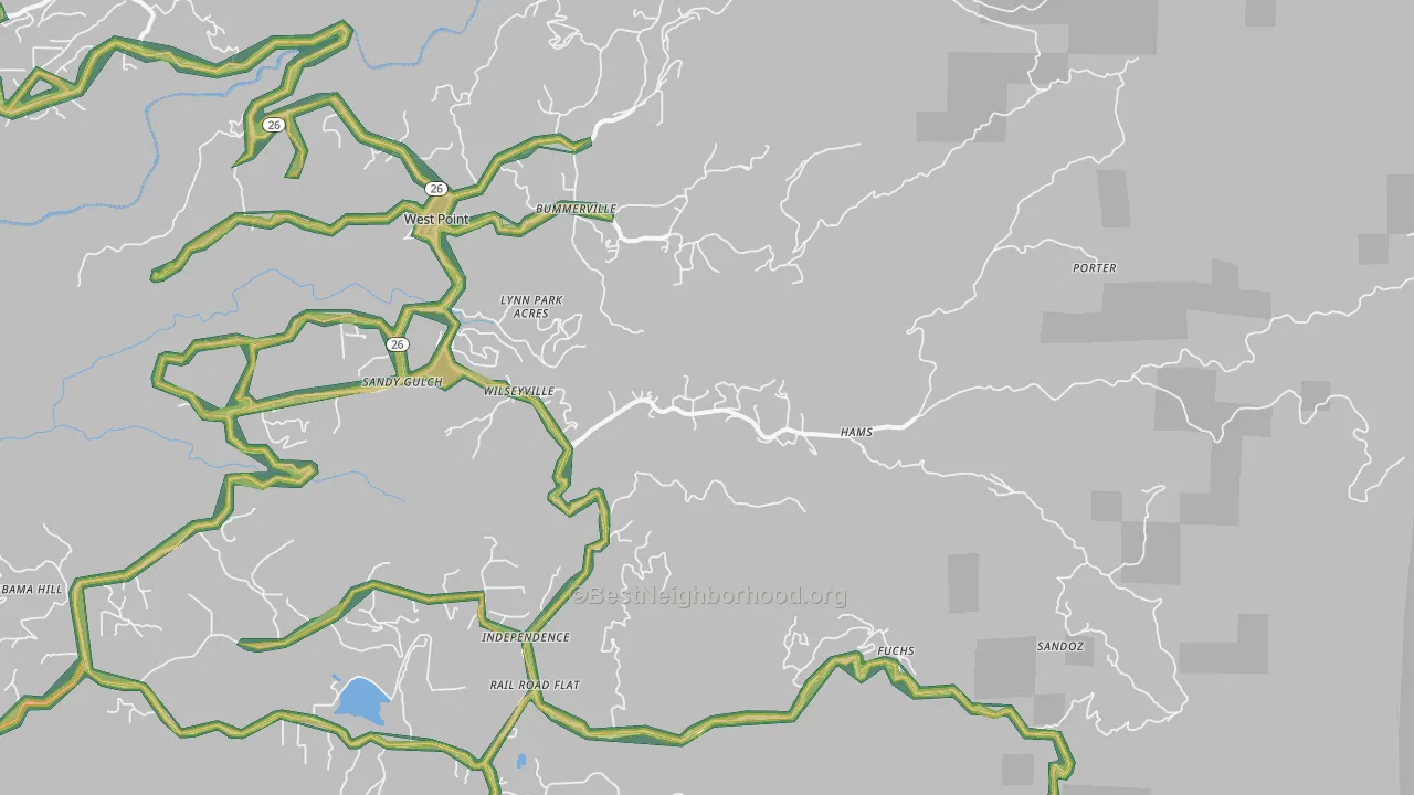95257, CA Map of Noise Levels in 95257