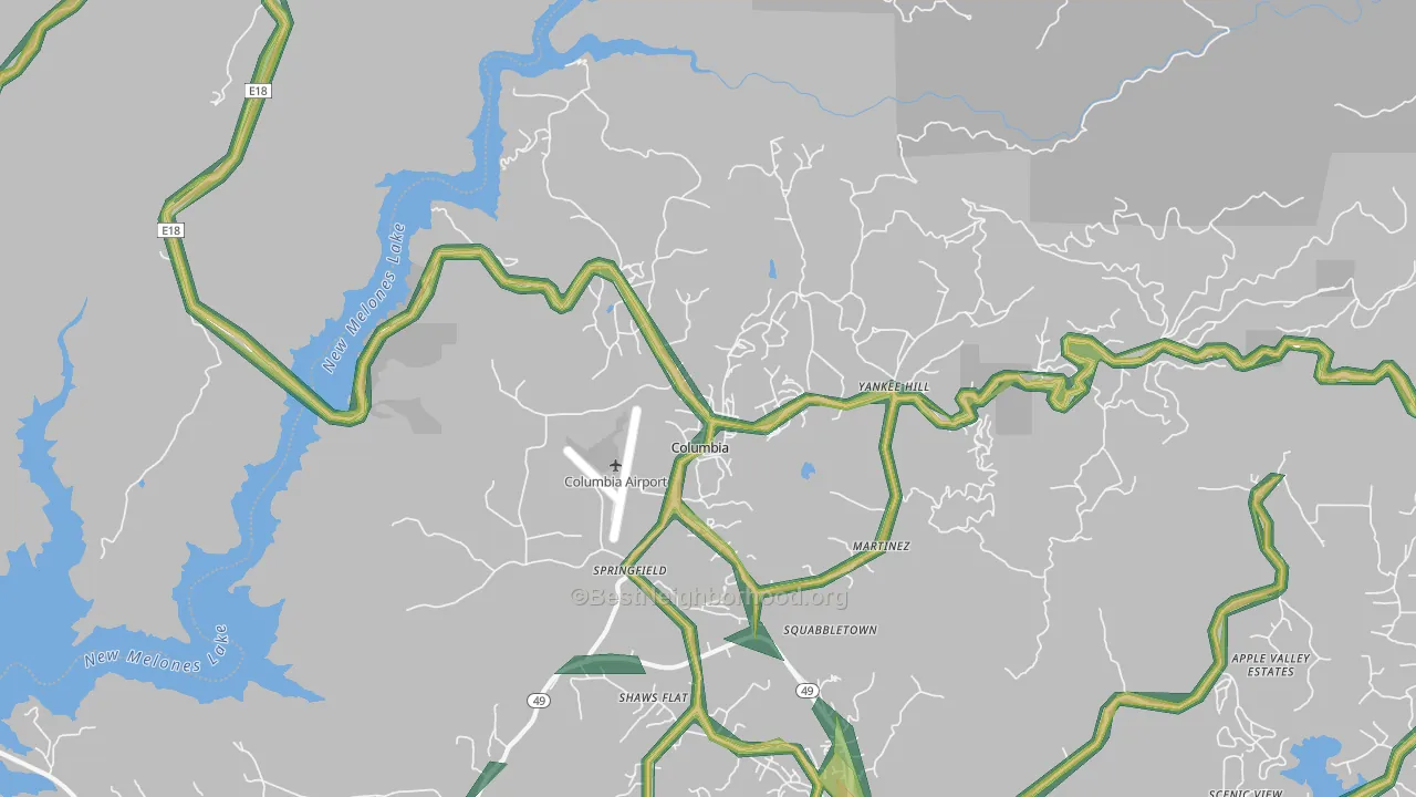 95310, CA Map of Noise Levels in 95310