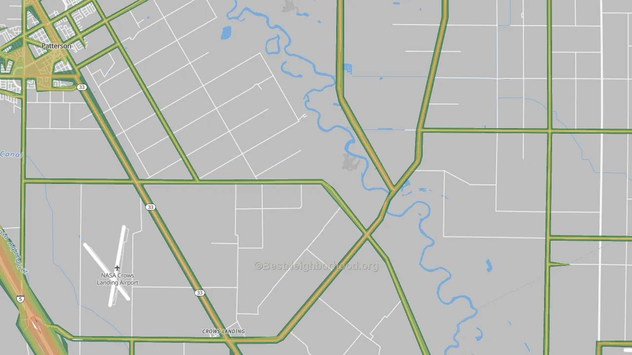 95313, CA Map of Noise Levels in 95313