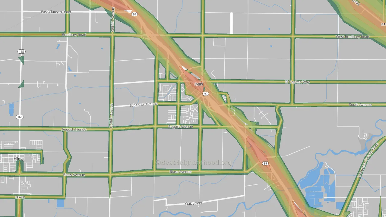 95315, CA Map of Noise Levels in 95315