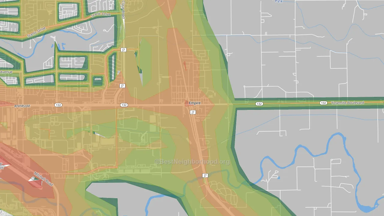 95319, CA Map of Noise Levels in 95319