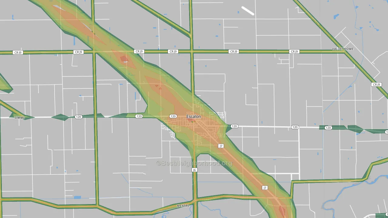 95320, CA Map of Noise Levels in 95320