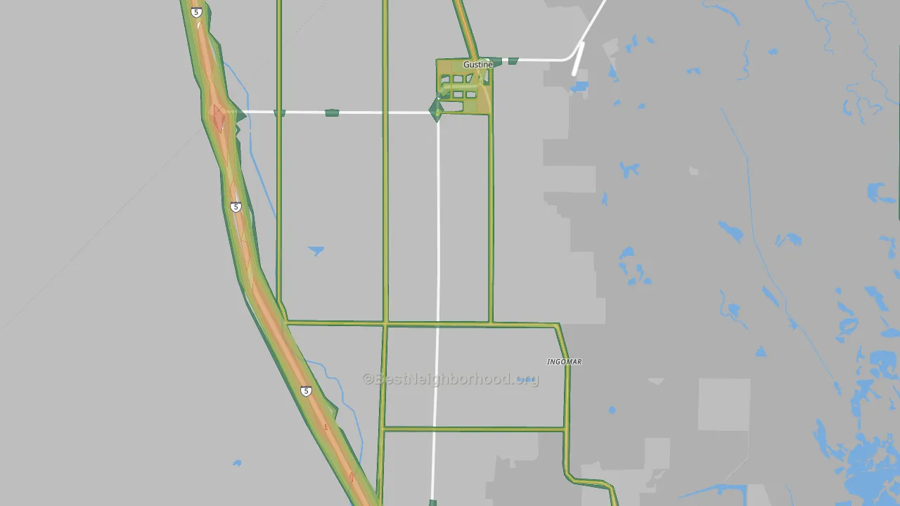 95322, CA Map of Noise Levels in 95322