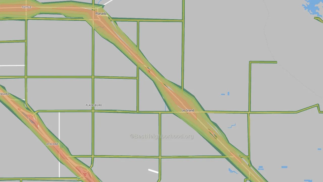 95333, CA Map of Noise Levels in 95333