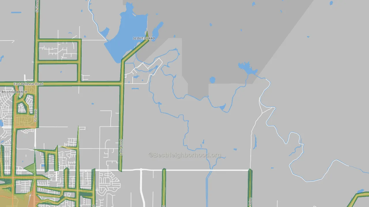 95343, CA Map of Noise Levels in 95343