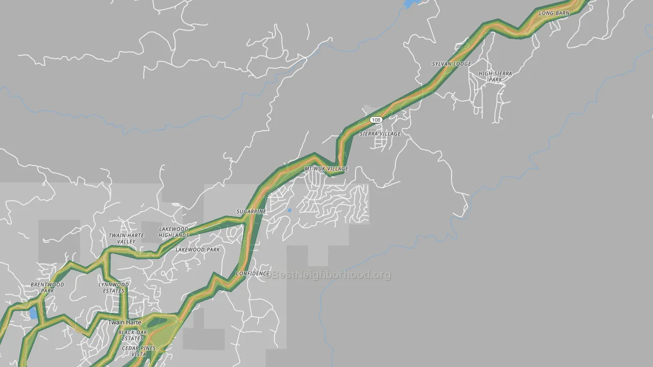 95346, CA Map of Noise Levels in 95346