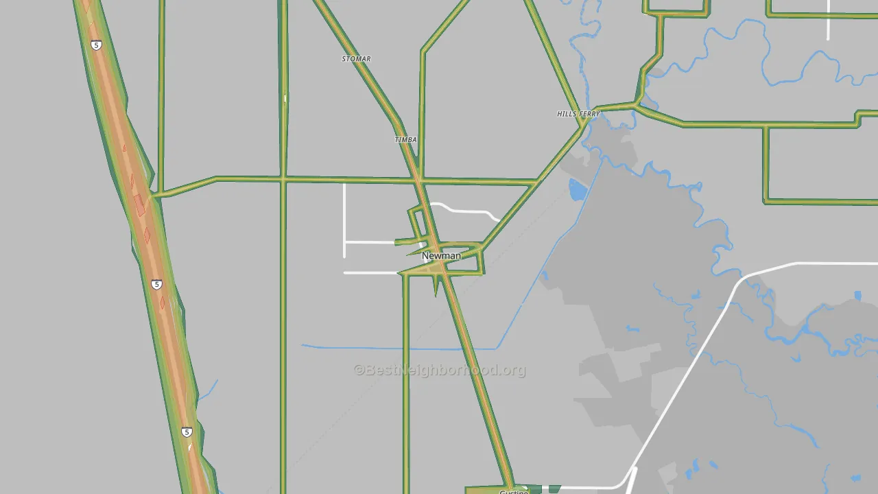 95360, CA Map of Noise Levels in 95360