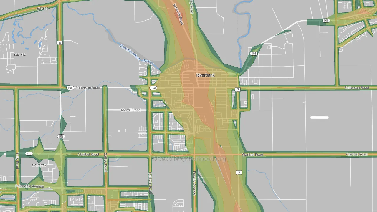 95367, CA Map of Noise Levels in 95367