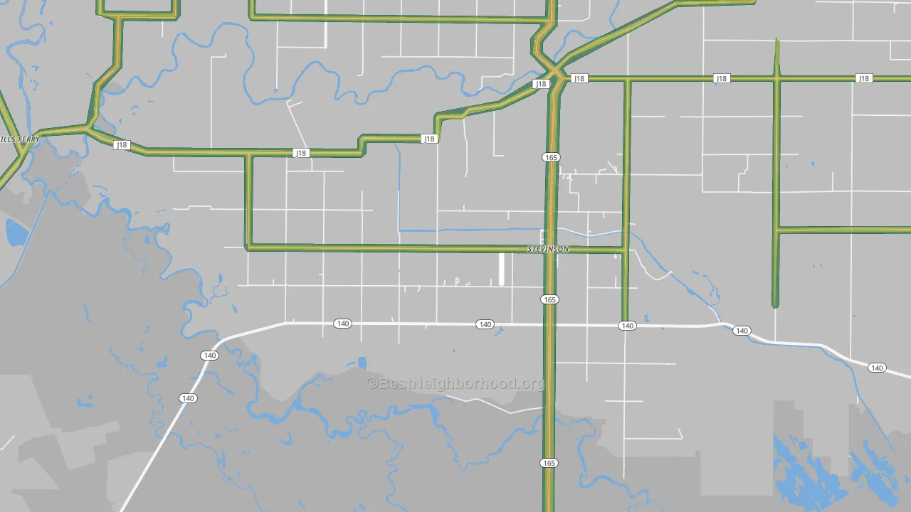 95374, CA Map of Noise Levels in 95374