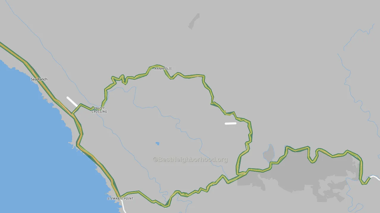 95412, CA Map of Noise Levels in 95412