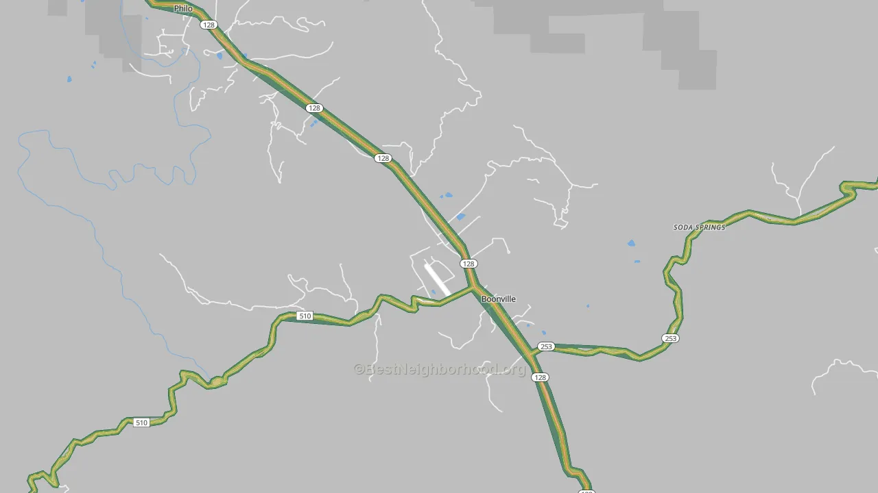95415, CA Map of Noise Levels in 95415