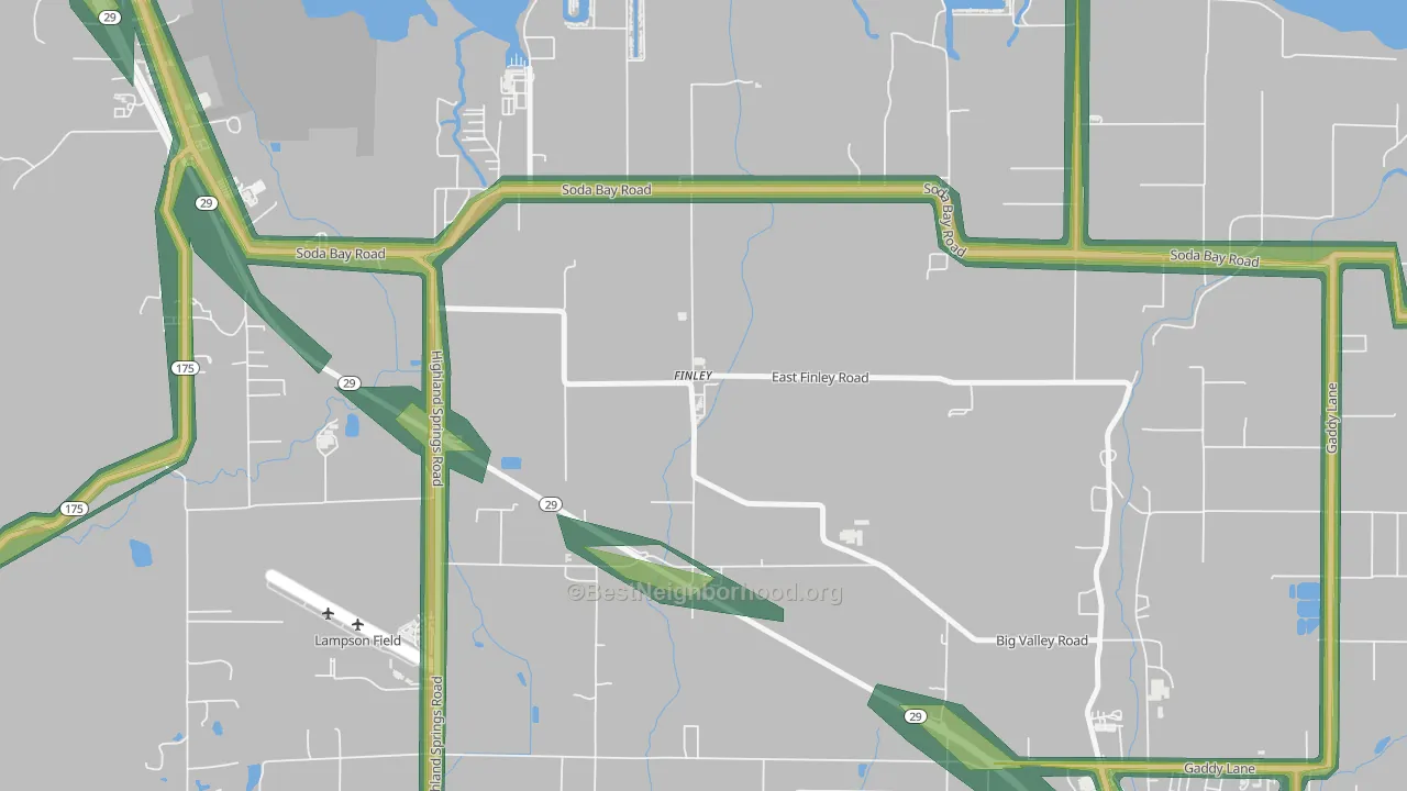 95435, CA Map of Noise Levels in 95435