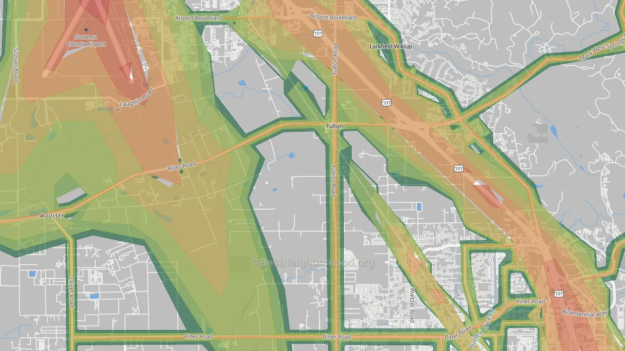 95439, CA Map of Noise Levels in 95439