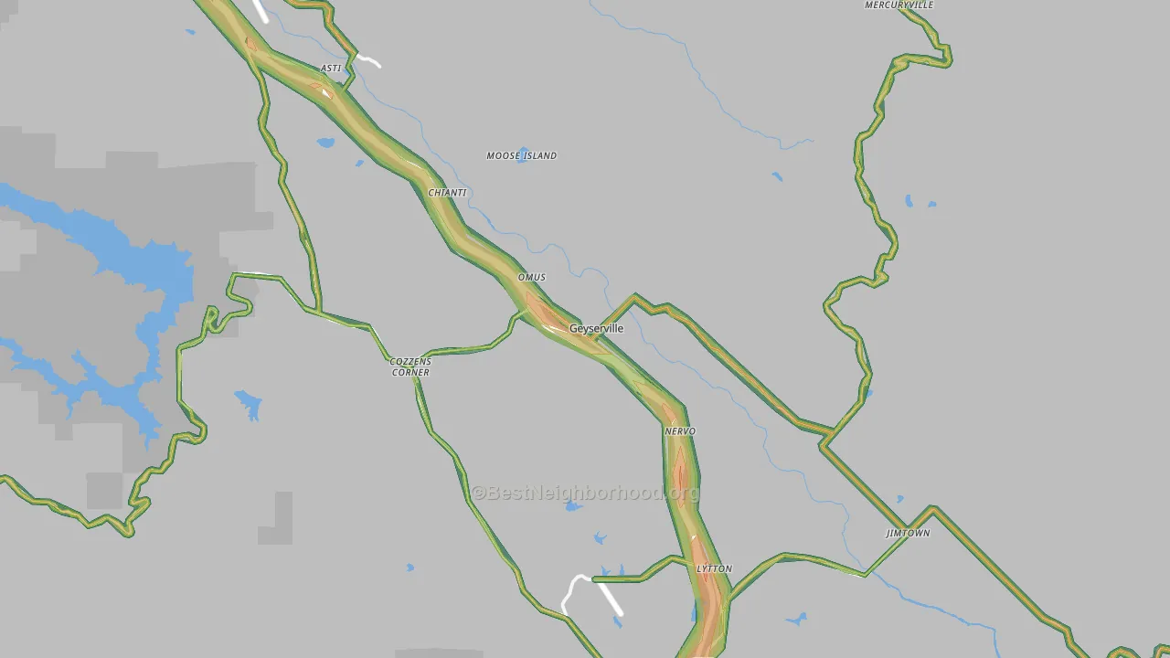 95441, CA Map of Noise Levels in 95441