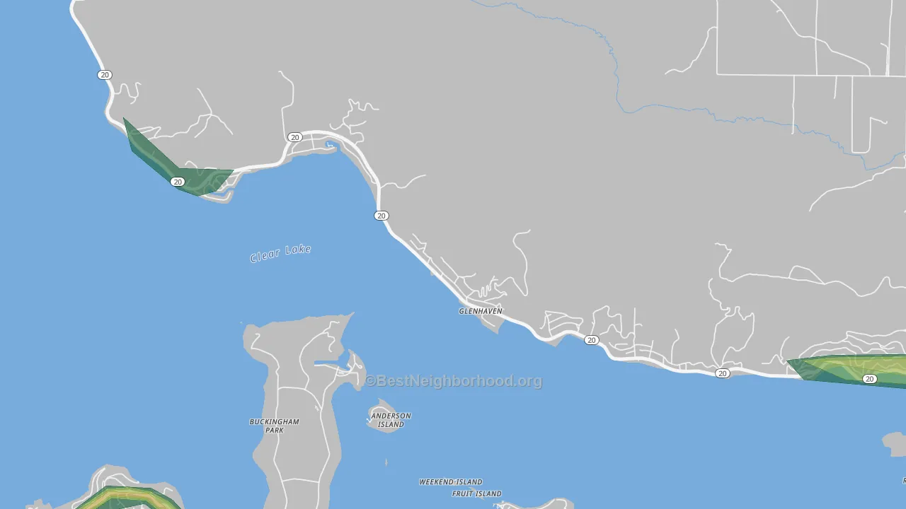 95443, CA Map of Noise Levels in 95443