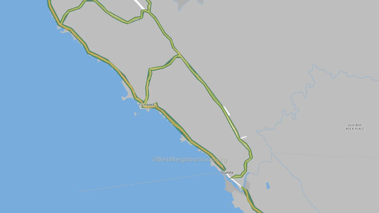 95445, CA Map of Noise Levels in 95445