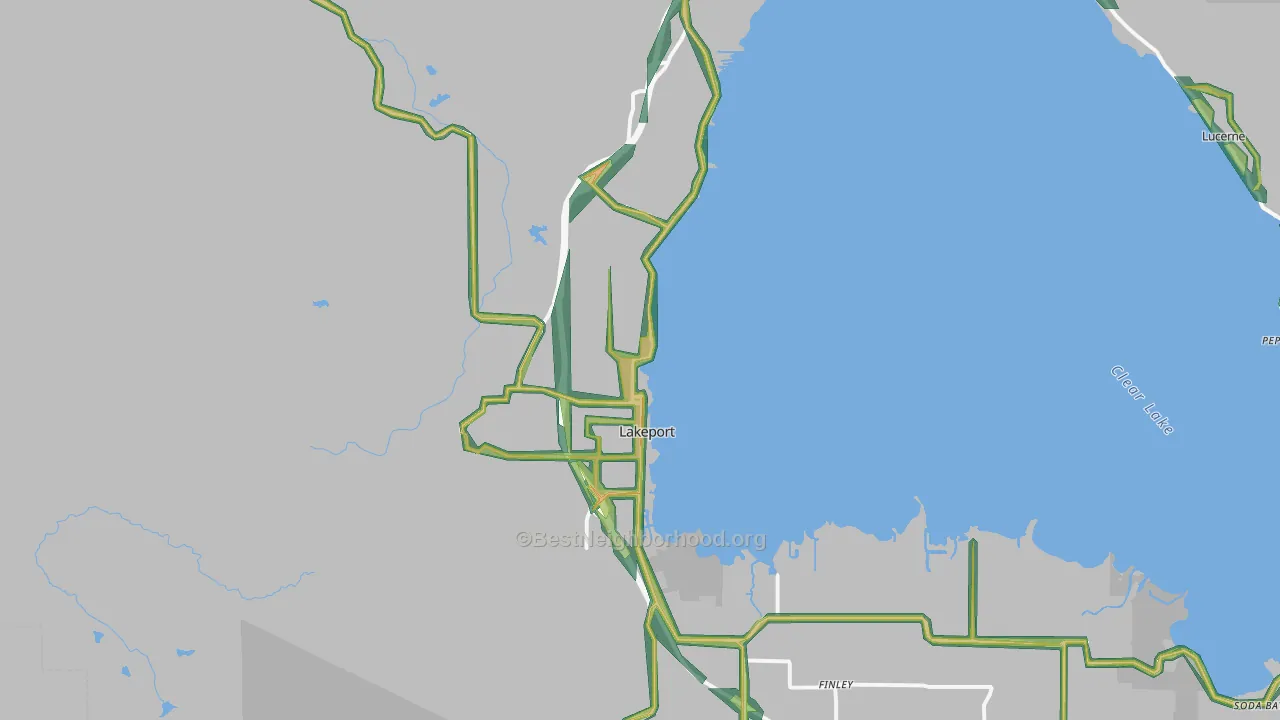 95453, CA Map of Noise Levels in 95453