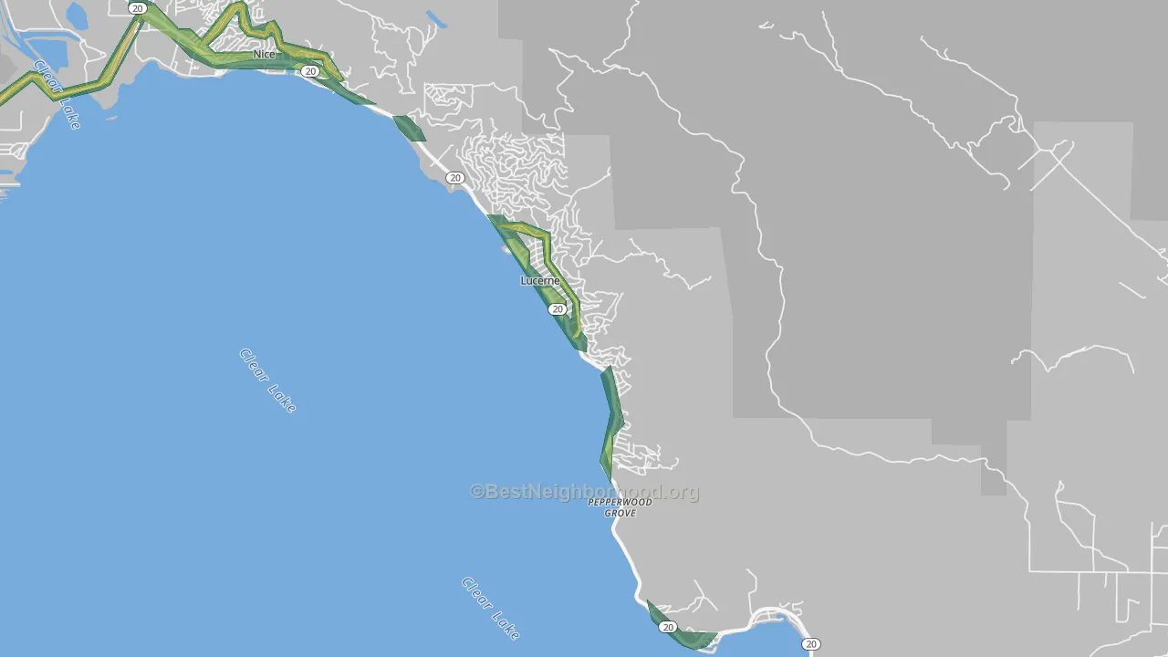 95458, CA Map of Noise Levels in 95458