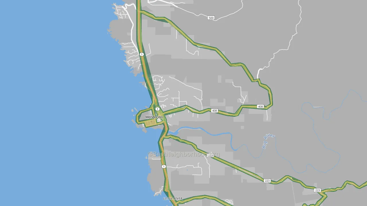 95460, CA Map of Noise Levels in 95460