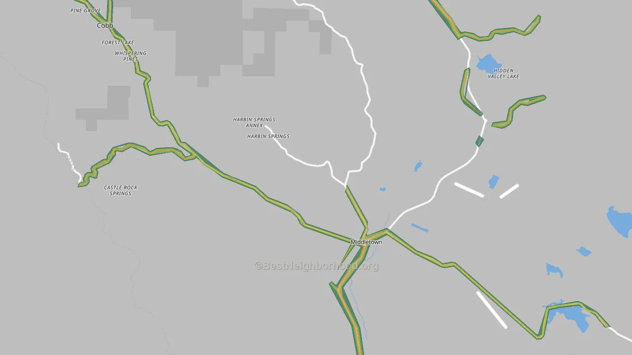 95461, CA Map of Noise Levels in 95461