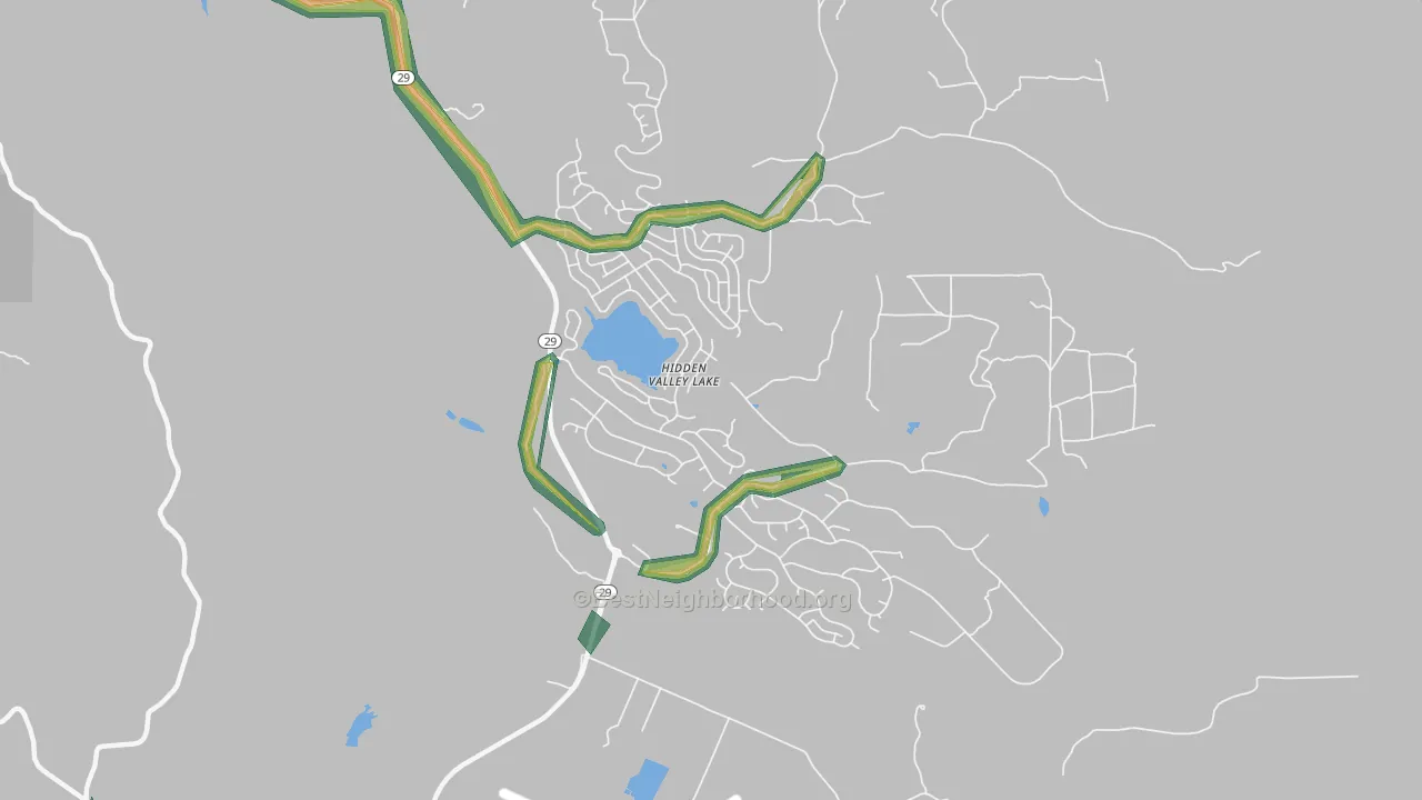 95467, CA Map of Noise Levels in 95467