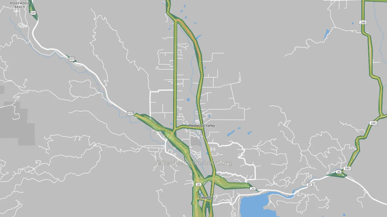 95470, CA Map of Noise Levels in 95470