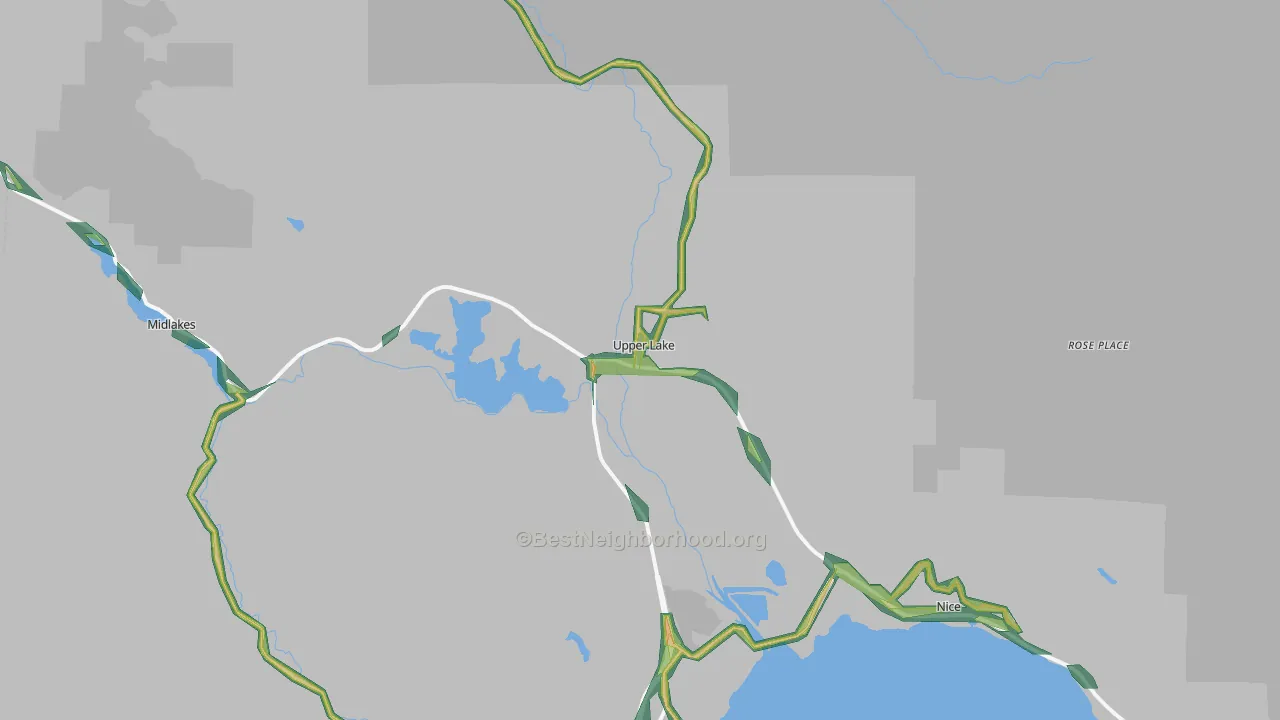 95485, CA Map of Noise Levels in 95485