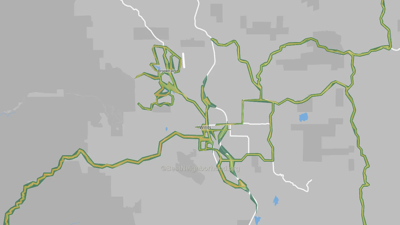 95490, CA Map of Noise Levels in 95490