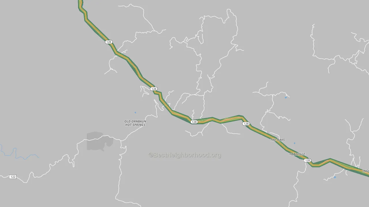 95494, CA Map of Noise Levels in 95494