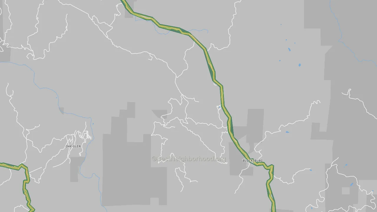 95514, CA Map of Noise Levels in 95514